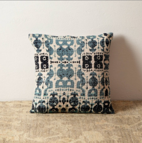 Hand Printed 18 Inch Polyester Fiber Pillow (Option: Style6)