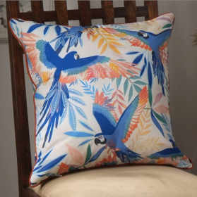 Hand Printed 18 Inch Polyester Fiber Pillow (Option: Style1)