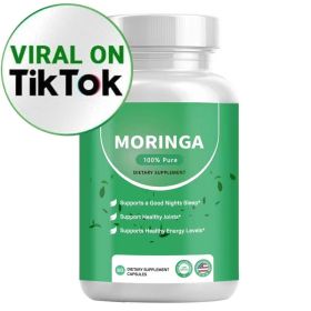 Moringa Capsules, Pura Moringa Leaf Energy, Metabolism & Immune Support, Healthcare Supplement & Vitamins 60pcs Dietary Supplement Capsules (Option: One bottle)
